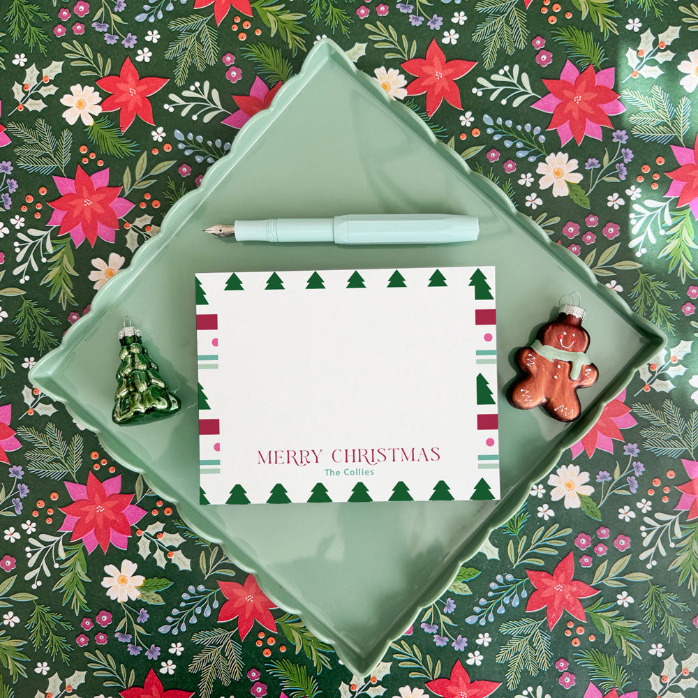 Personalized Christmas Fair Isle Holiday Stationery