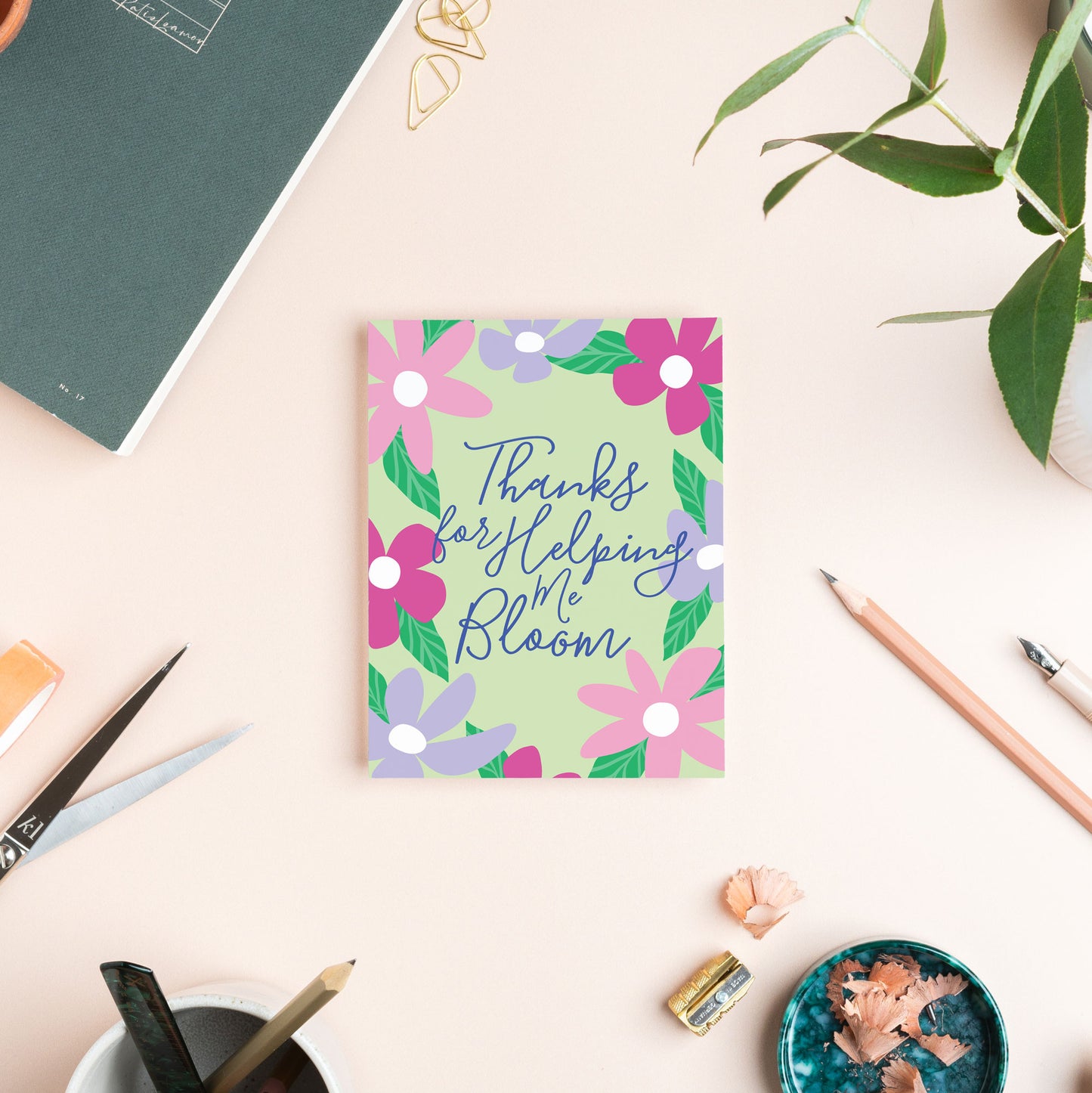 Bloom Thank You Teacher Appreciation Card