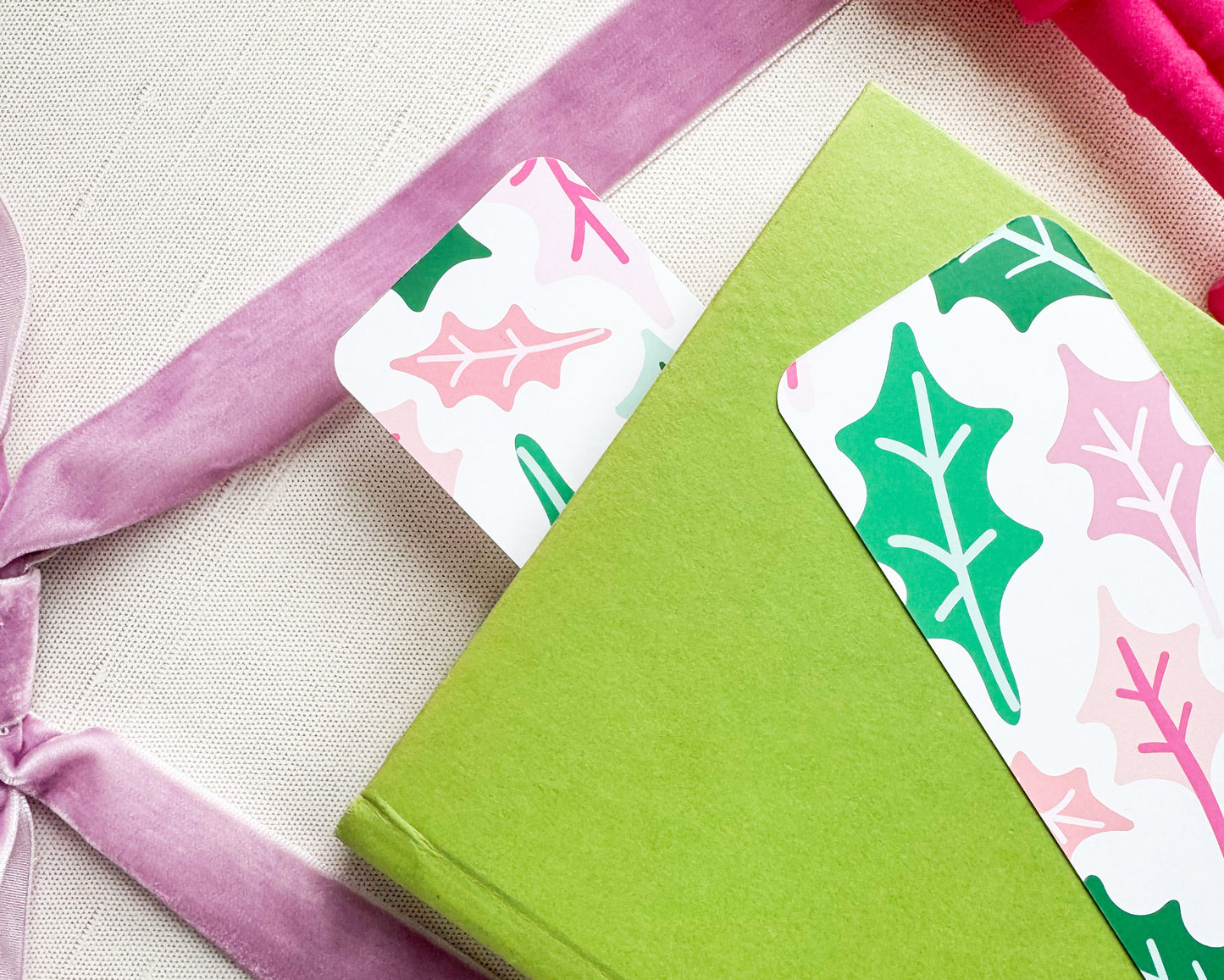 Whimsical Christmas Holly Bookmark