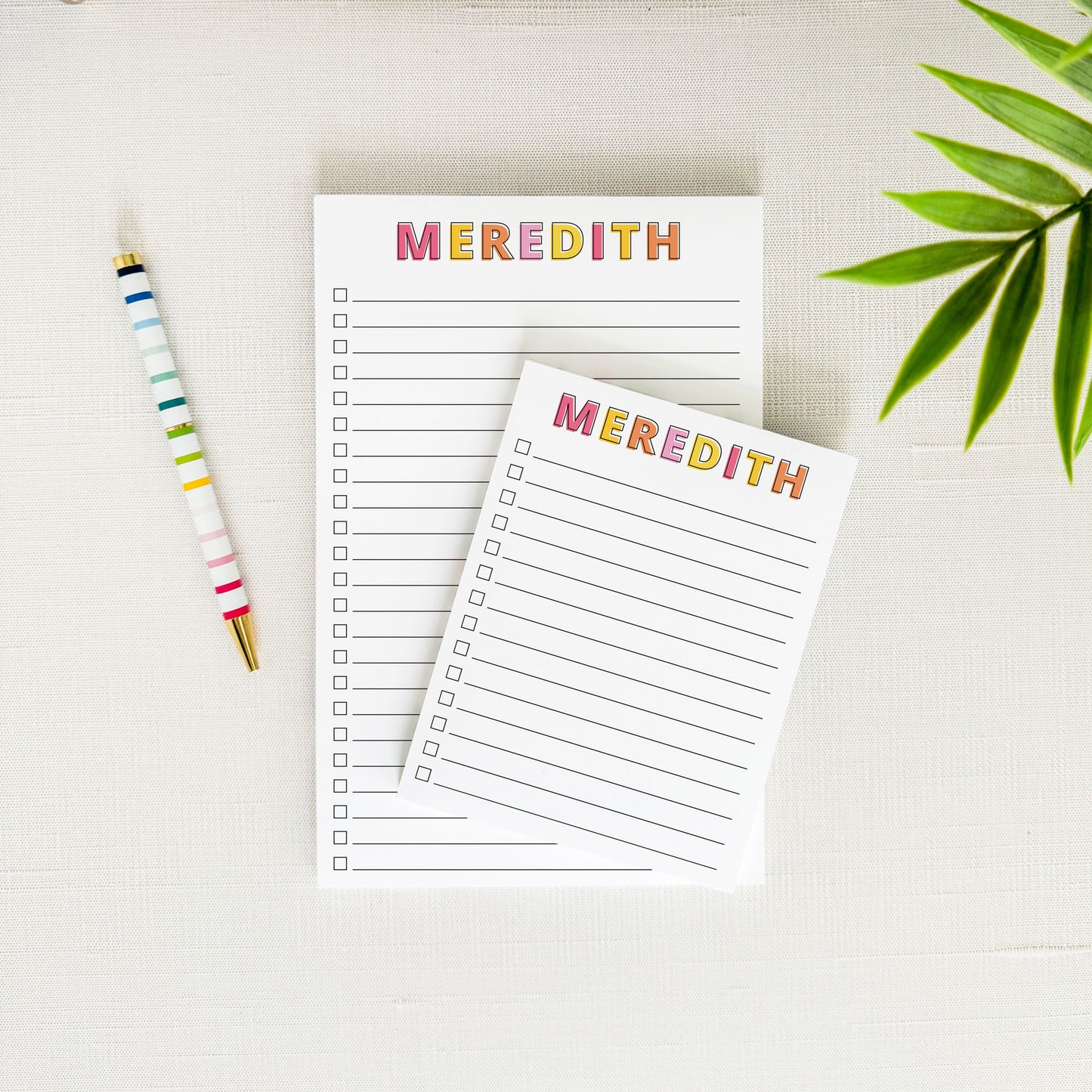 Outline Shadow Personalized Notepad