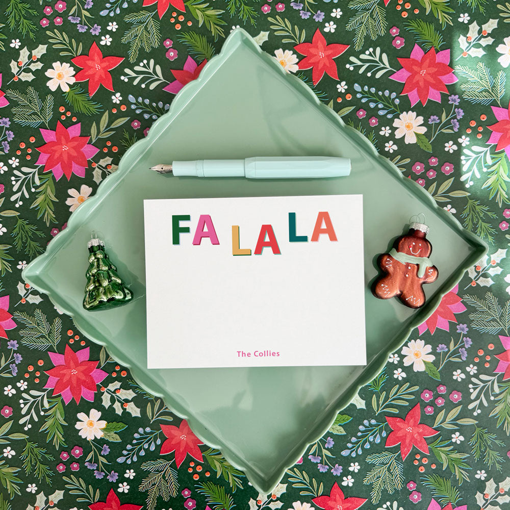 Personalized FA LA LA Holiday Stationery