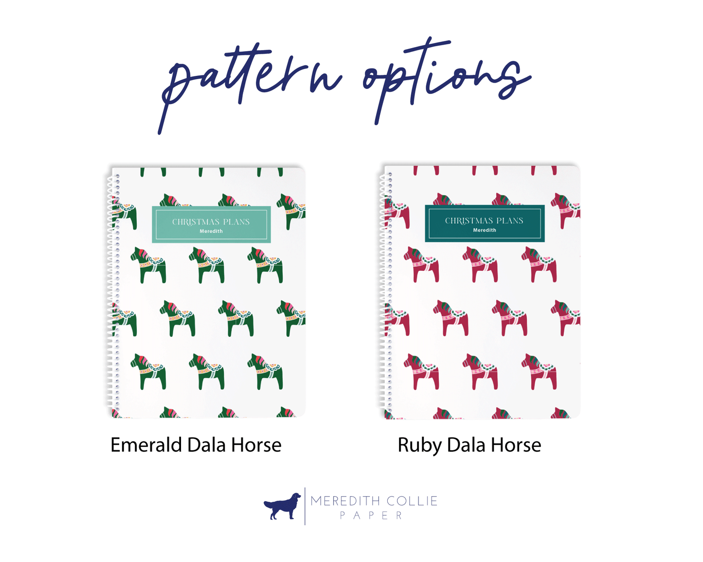 Retro Christmas Pattern Personalized Holiday Planner