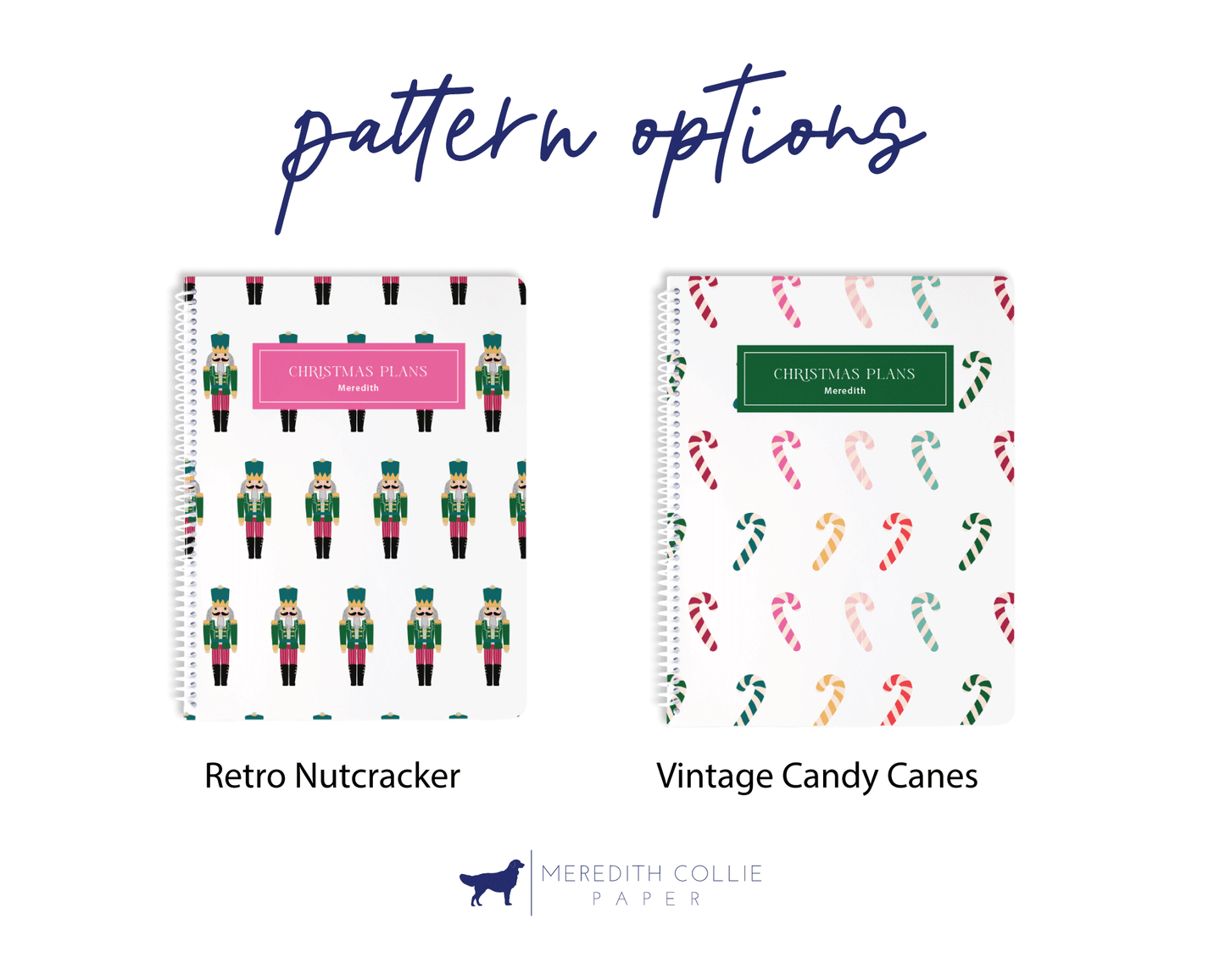Retro Christmas Pattern Personalized Holiday Planner
