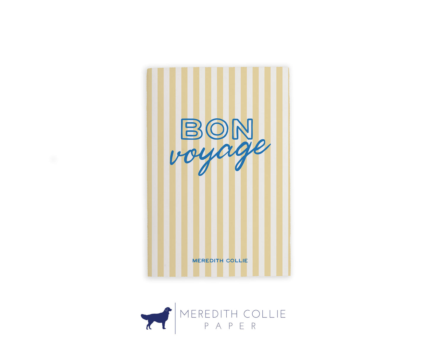 Striped Bon Voyage Personalized Travel Journal