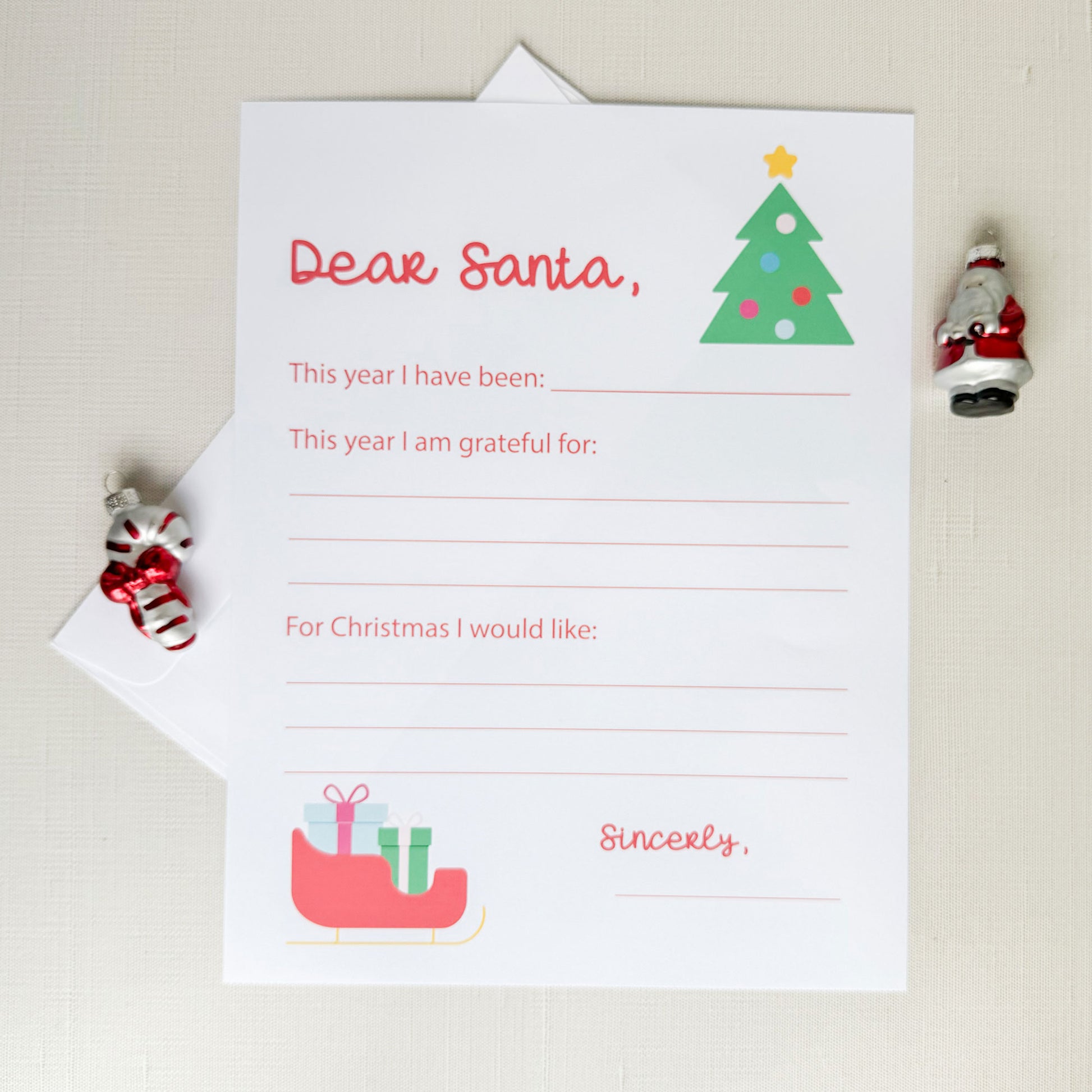 preppy letter to santa, fill in worksheet for kids