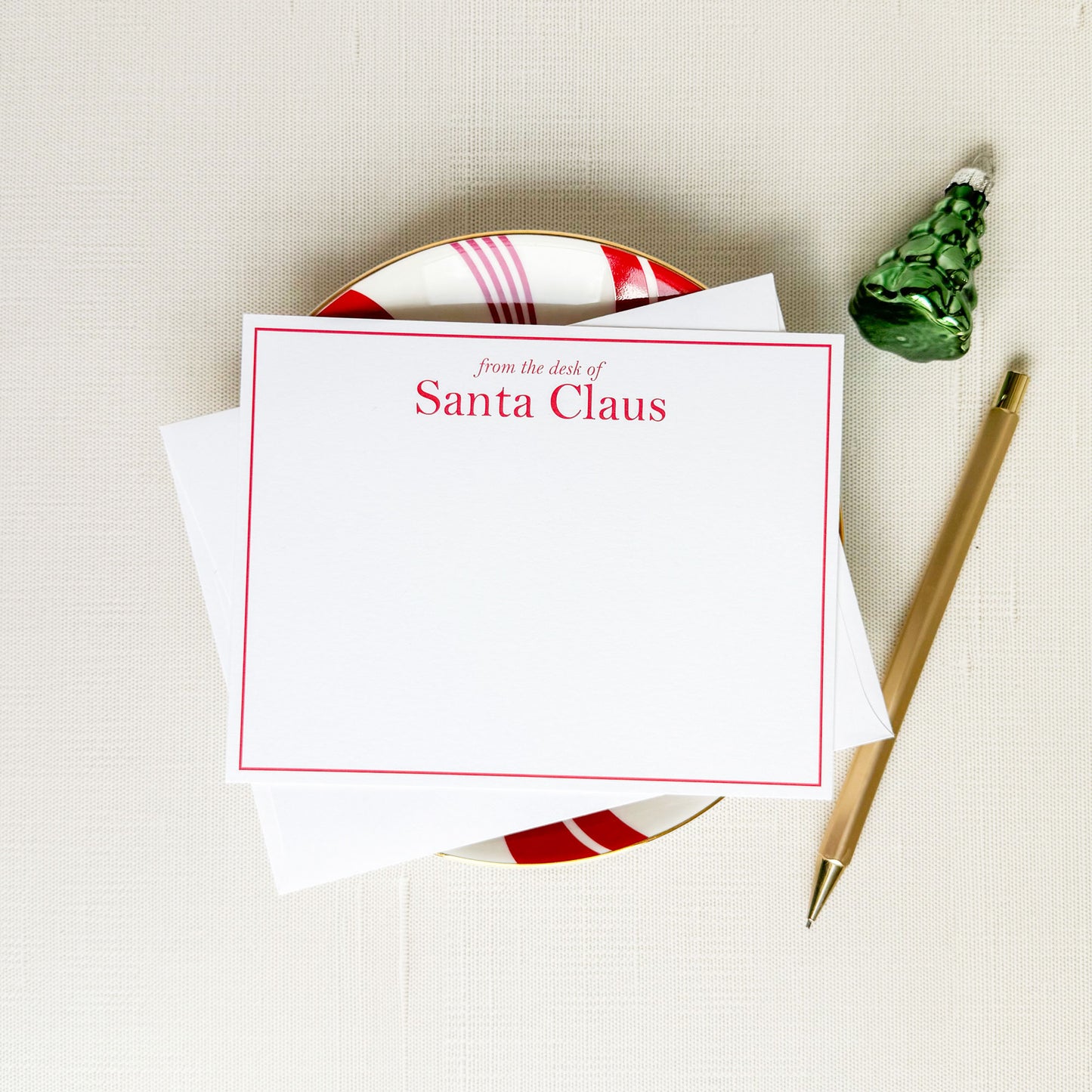 from the desk of Santa Claus, flat note card, letter from santa