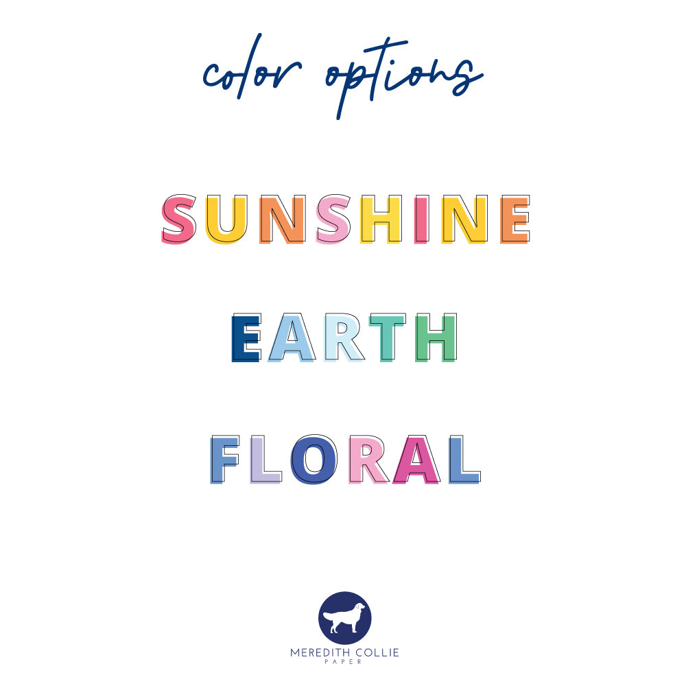 Outline Shadow Personalized Notepad