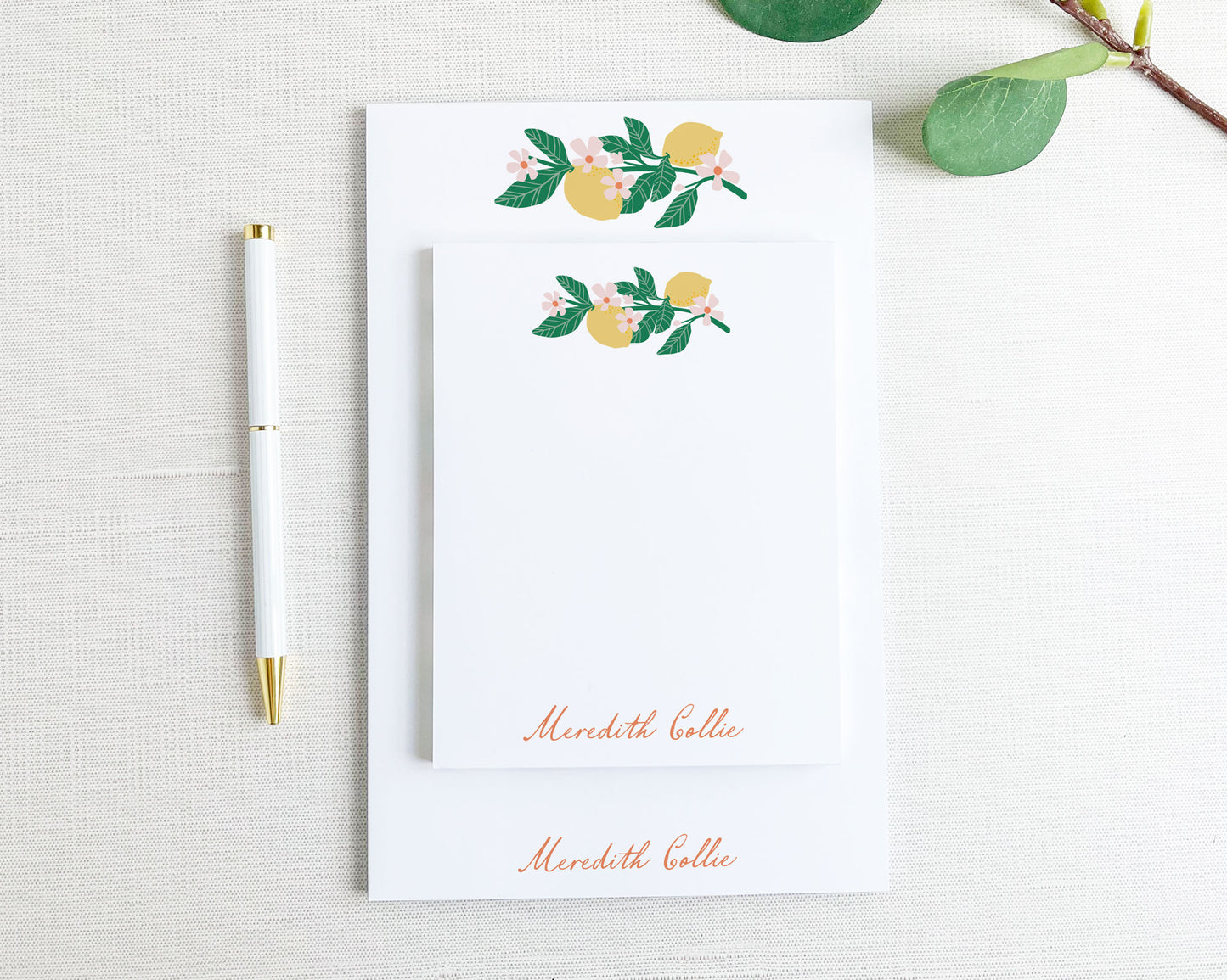 Simple Lemon Personalized Notepad