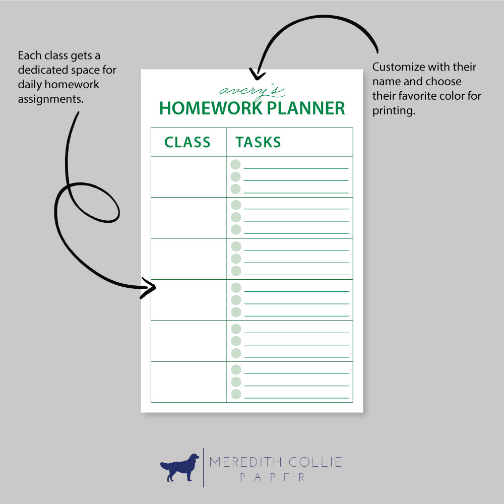 Simple Homework Planner