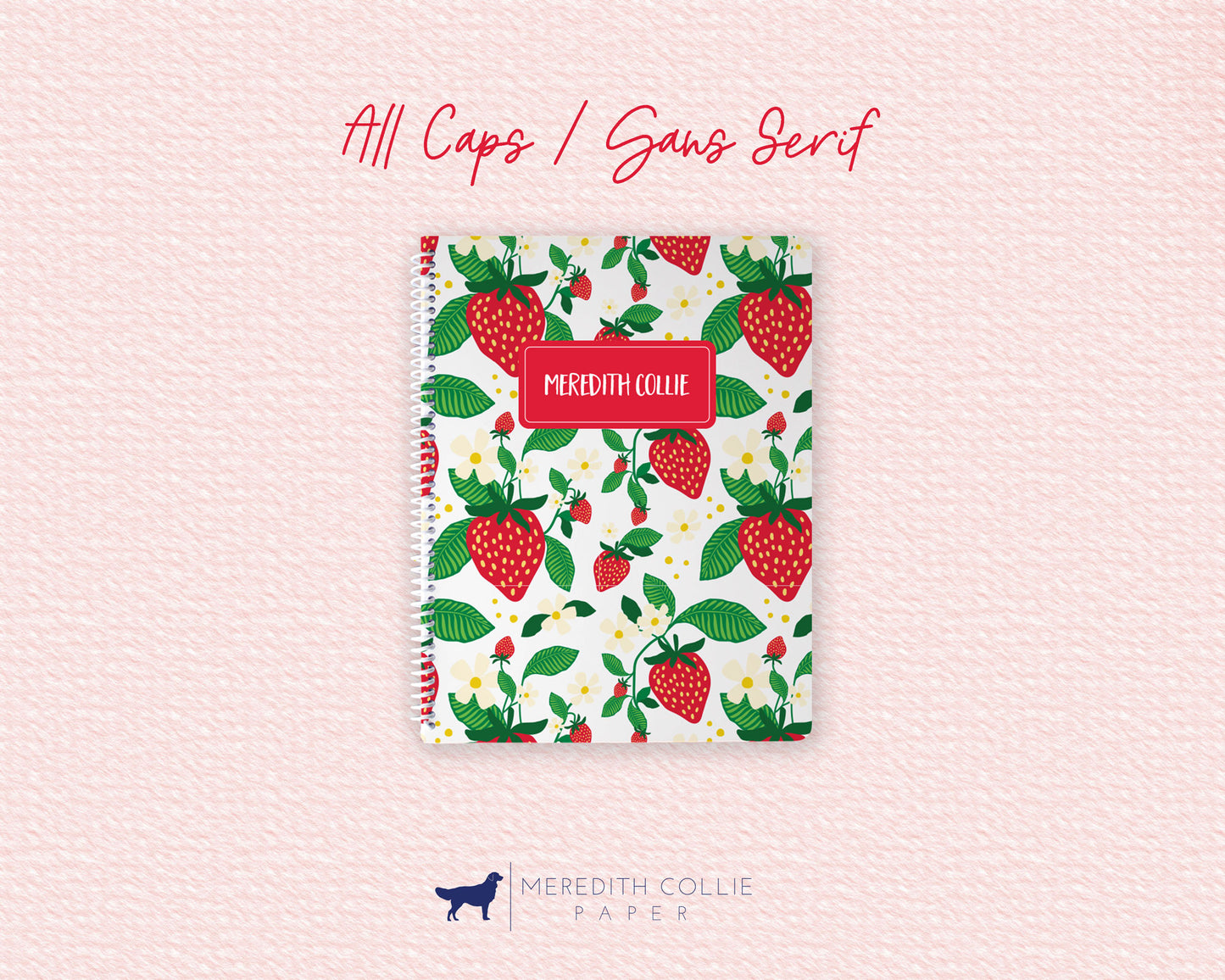 Personalized Strawberry Fields Spiral Notebook