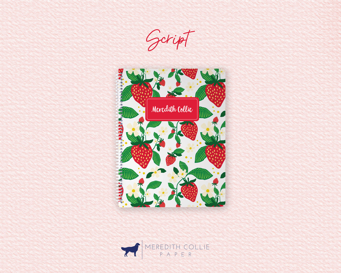 Personalized Strawberry Fields Spiral Notebook