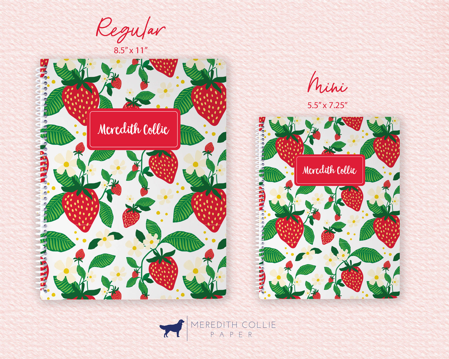 Personalized Strawberry Fields Spiral Notebook