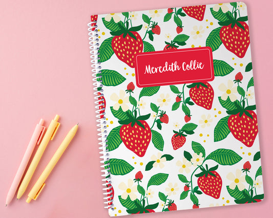 Personalized Strawberry Fields Spiral Notebook