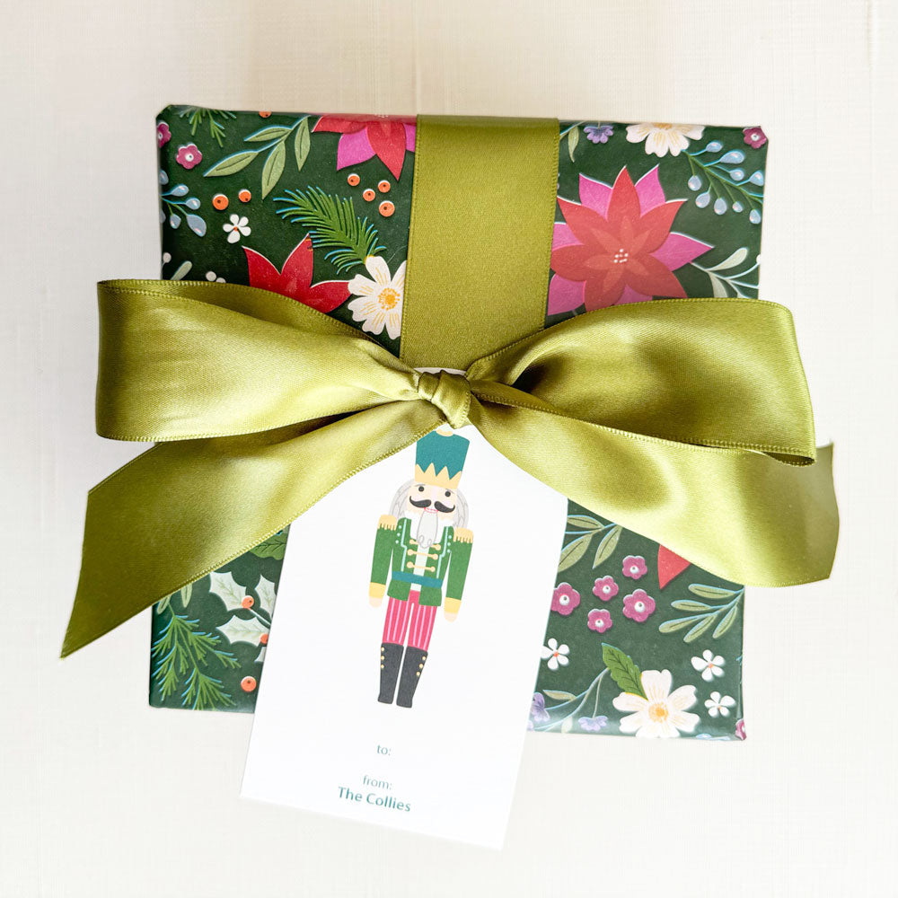 Vintage Christmas Nutcracker Personalized Holiday Arched Gift Tags