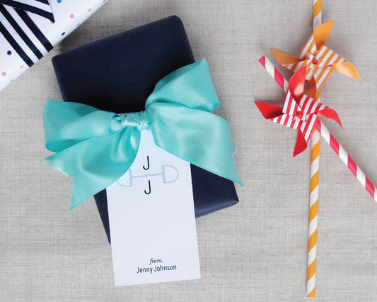 Two Letter Snaffle Bit Monogram Gift Tags / Meredith Collie Paper