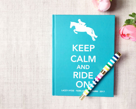 Keep Calm and Ride On Hardback Journal