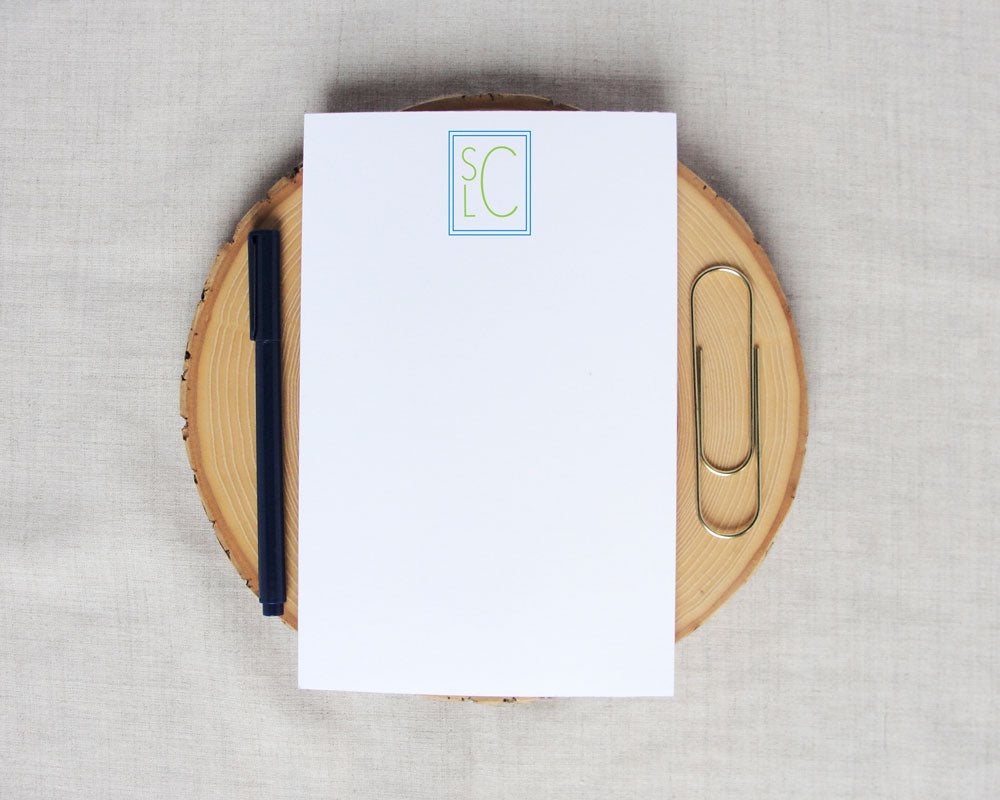 Stacked Monogram Notepad | Meredith Collie Paper