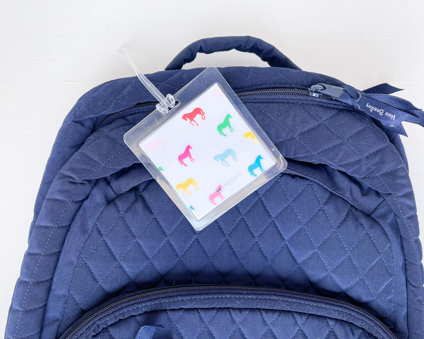 Rainbow Horse Personalized Laminated Bag Tag
