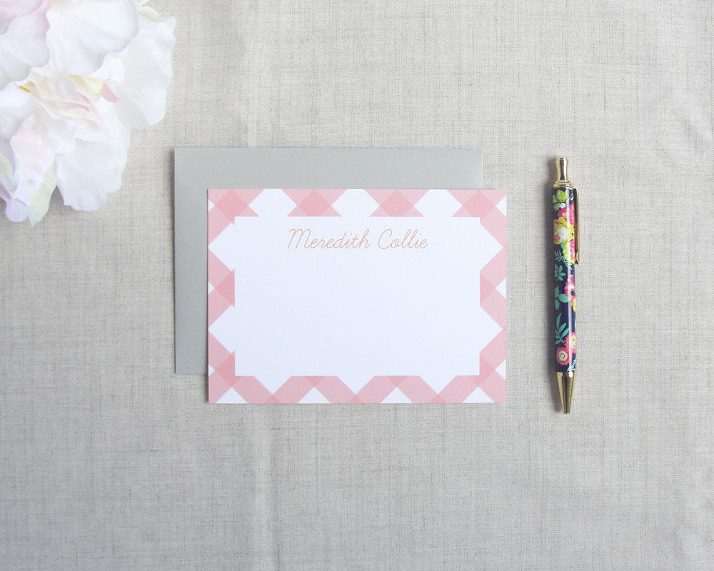 Buffalo Check Flat Stationery Set | Meredith Collie Paper