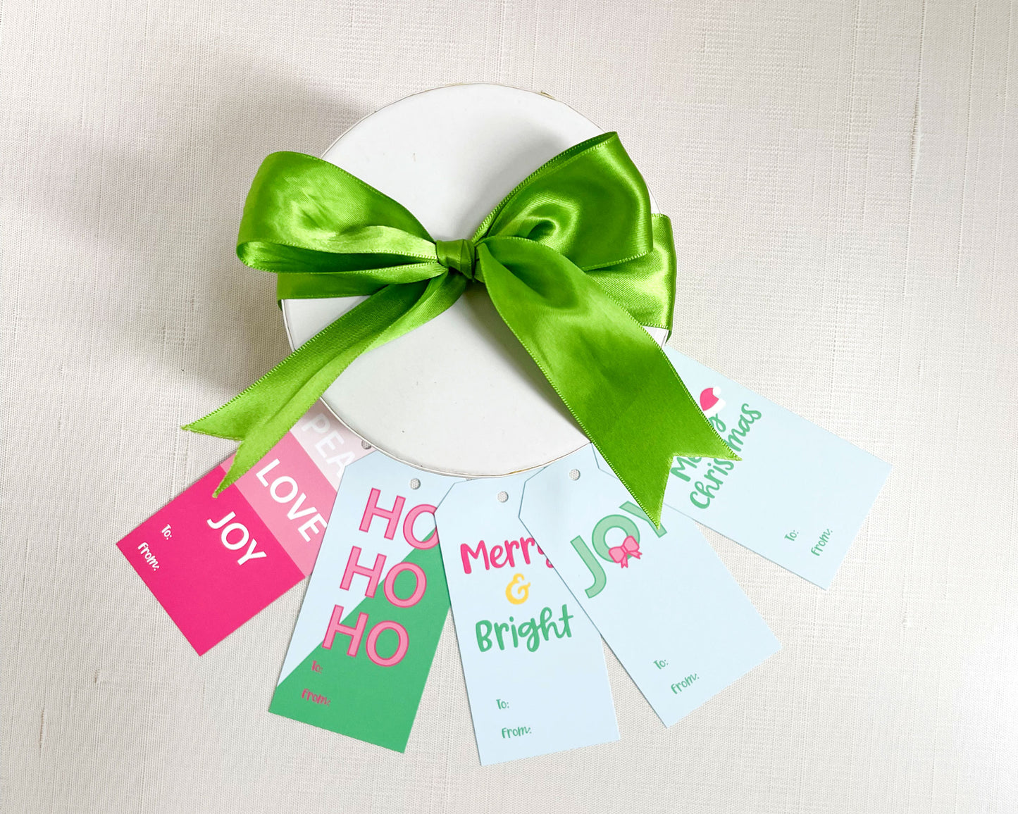 Modern Merry and Bright Gift Tag Set