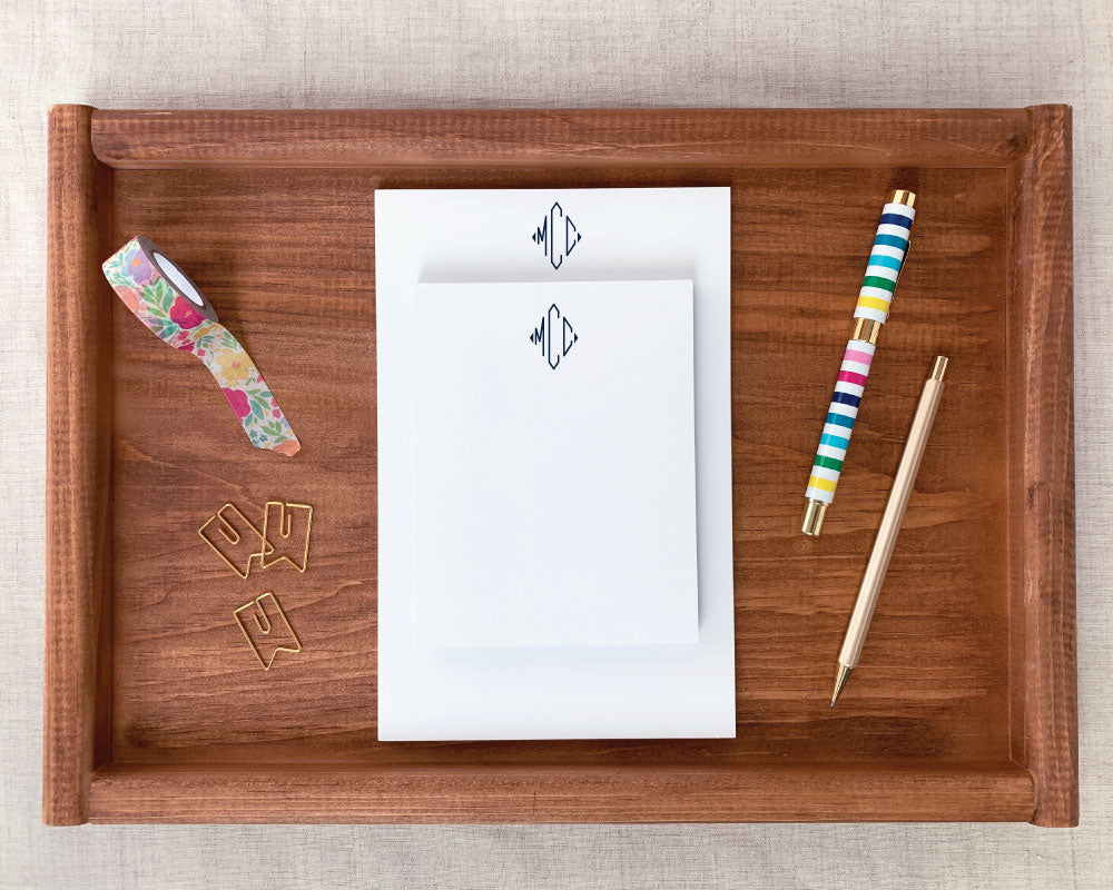 Diamond Monogram Notepad