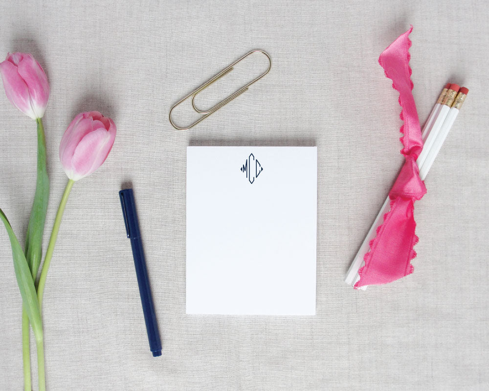 Diamond Monogram Notepad