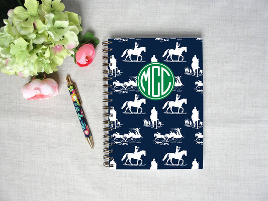 Equestrian Chinoiserie Spiral Hardback Journal