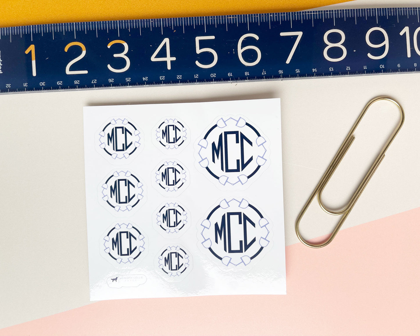 Equestrian Monogram Vinyl Stickers