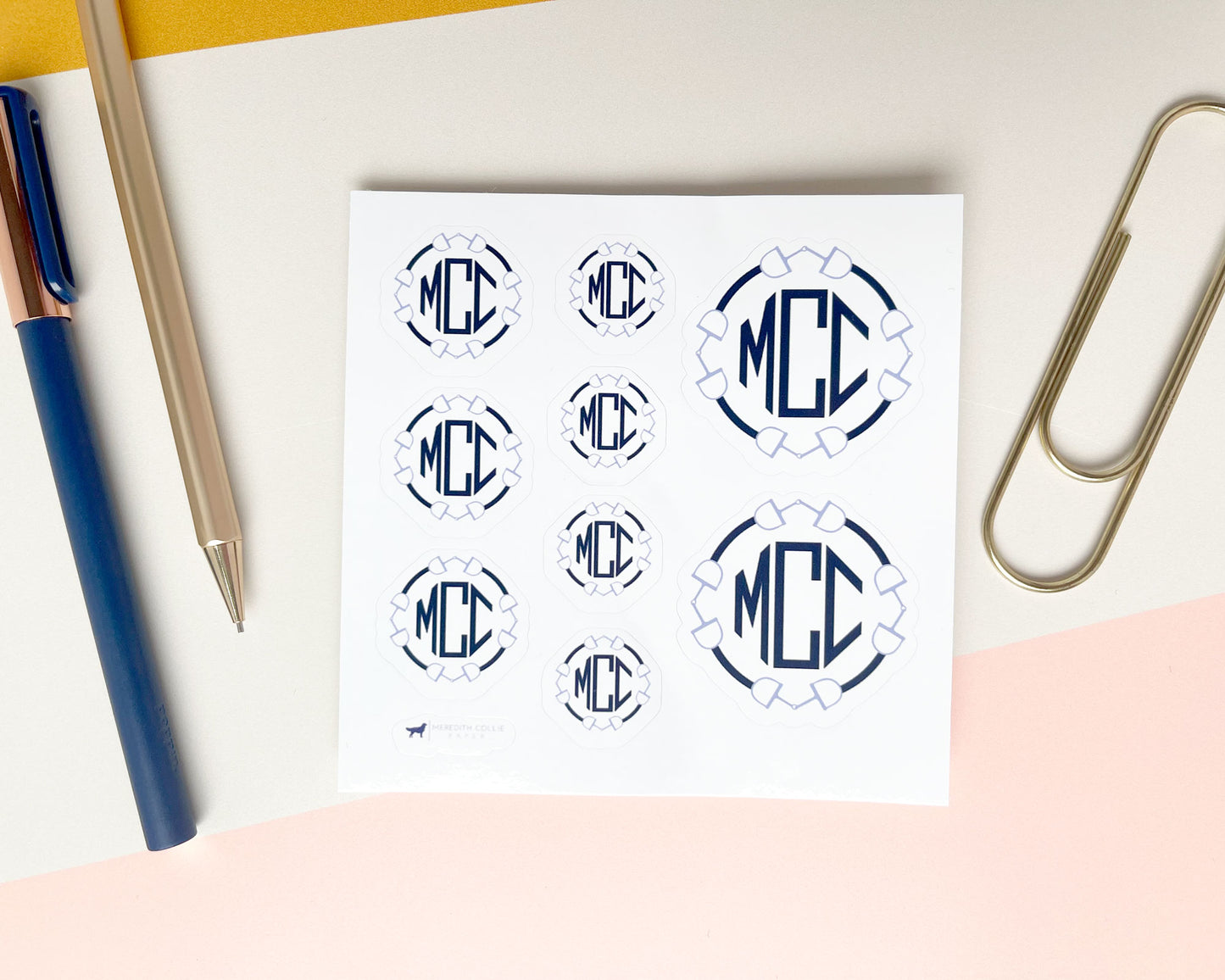 Equestrian Monogram Vinyl Stickers