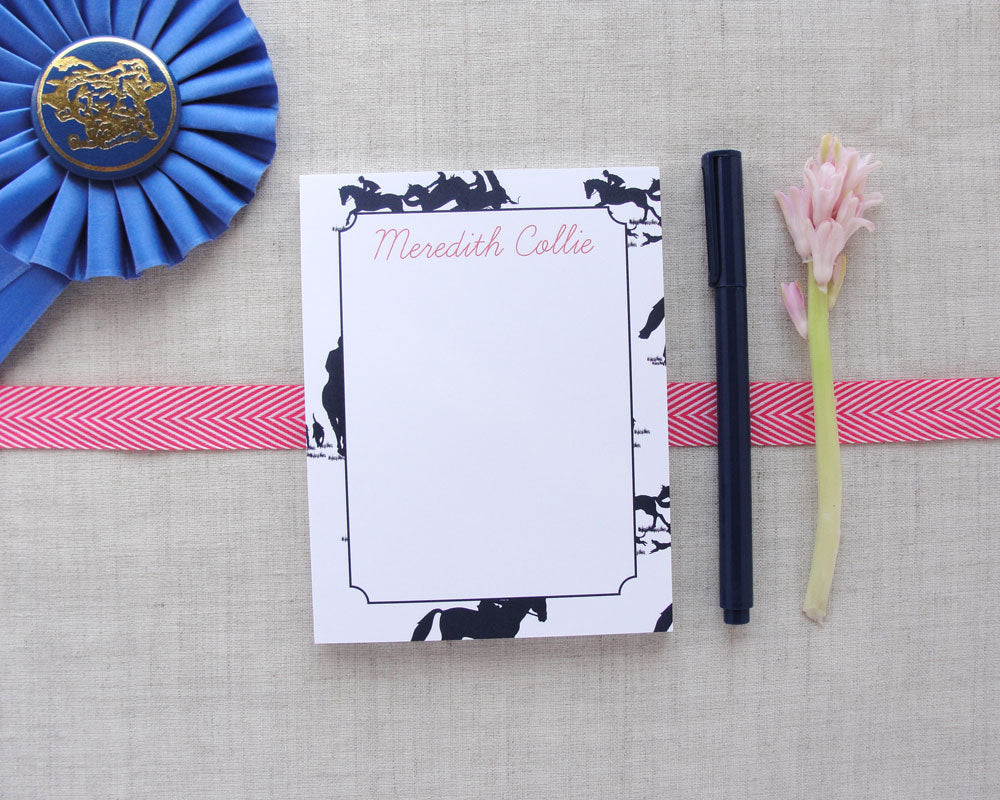 Equestrian Chinoiserie Personalized Notepad
