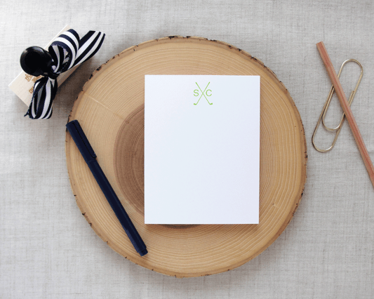 Sporting Gentlemen Golf Club Monogram Notepad | Meredith Collie Paper