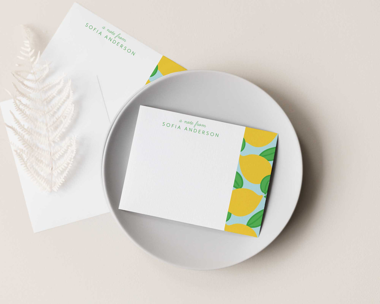 Modern Lemons Personalized Stationery