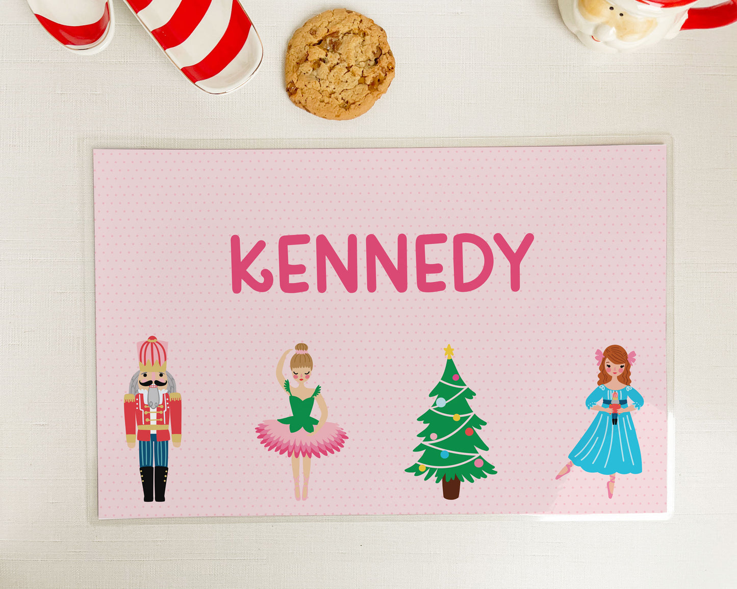 Personalized Nutcracker Ballet Placemat