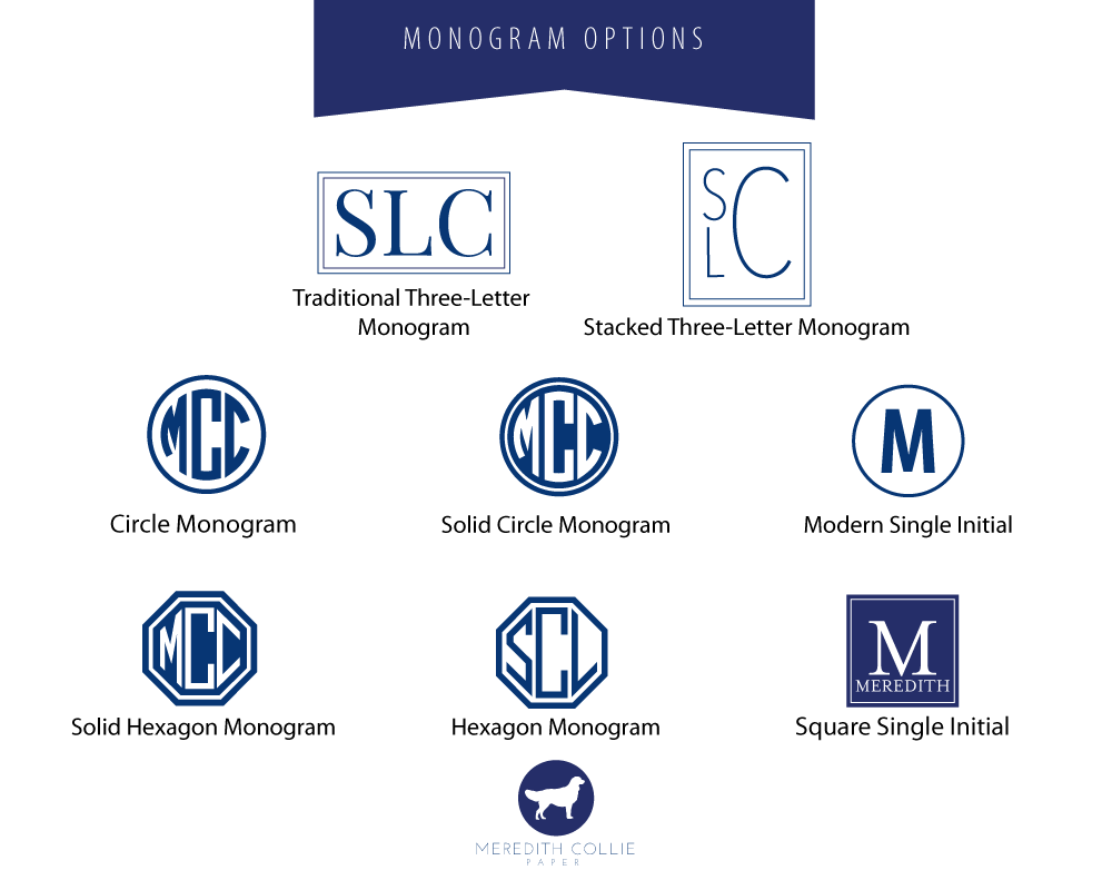 Pattern Monogram Options | Meredith Collie Paper