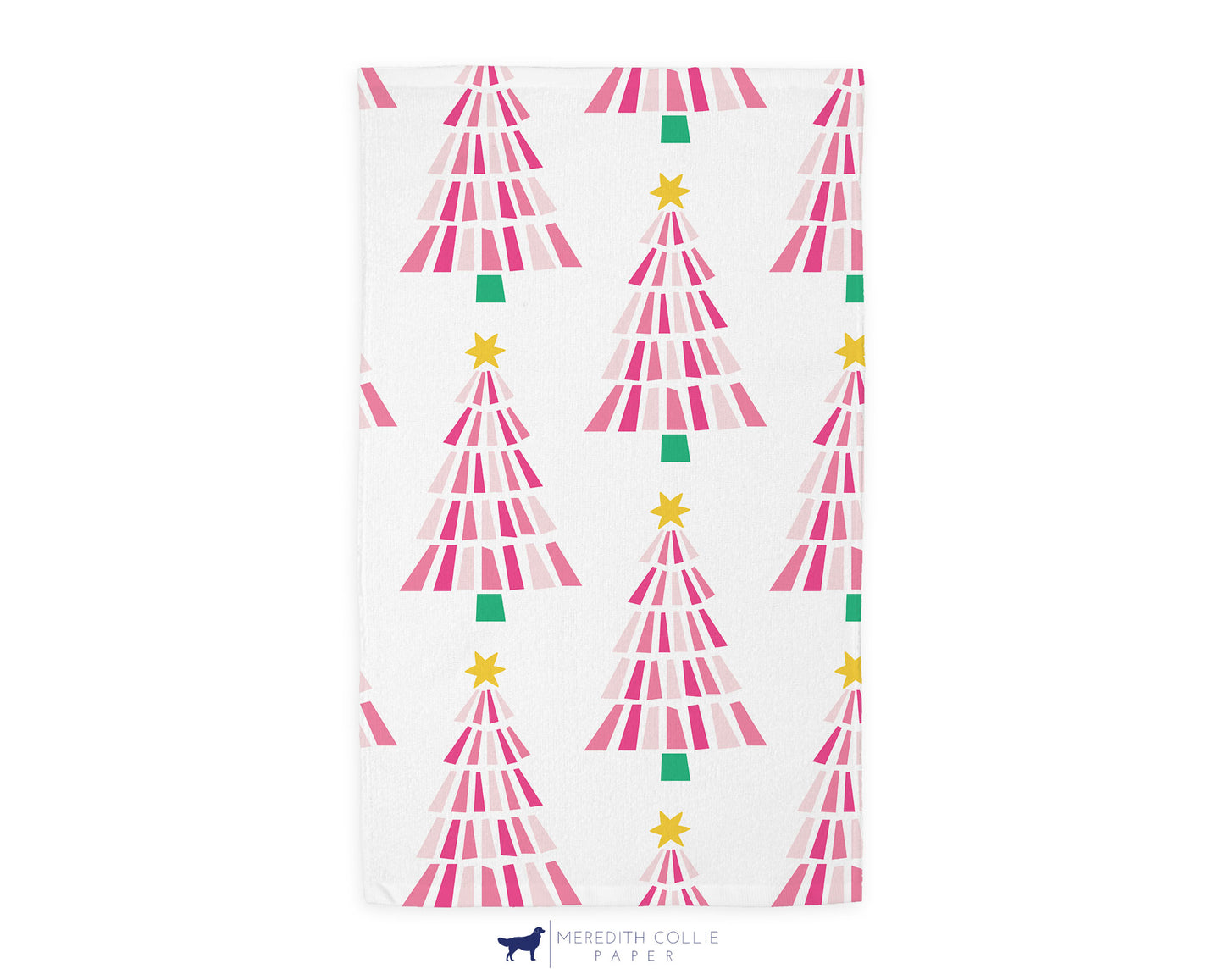 Peppermint Christmas Tree Holiday Hand Towel