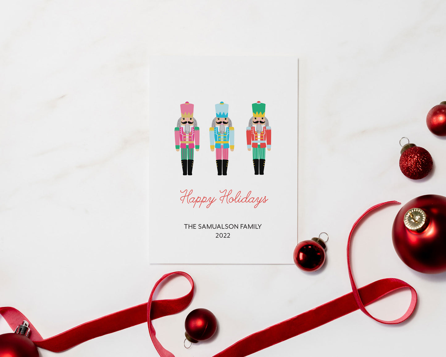 Preppy Nutcracker Personalized Large Folded Cards