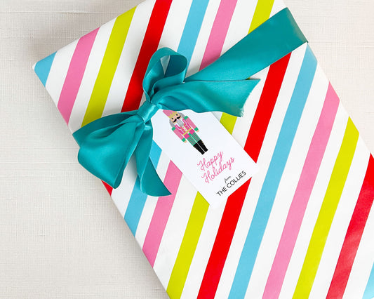 preppy nutcracker personalized holiday gift tags, meredith collie paper
