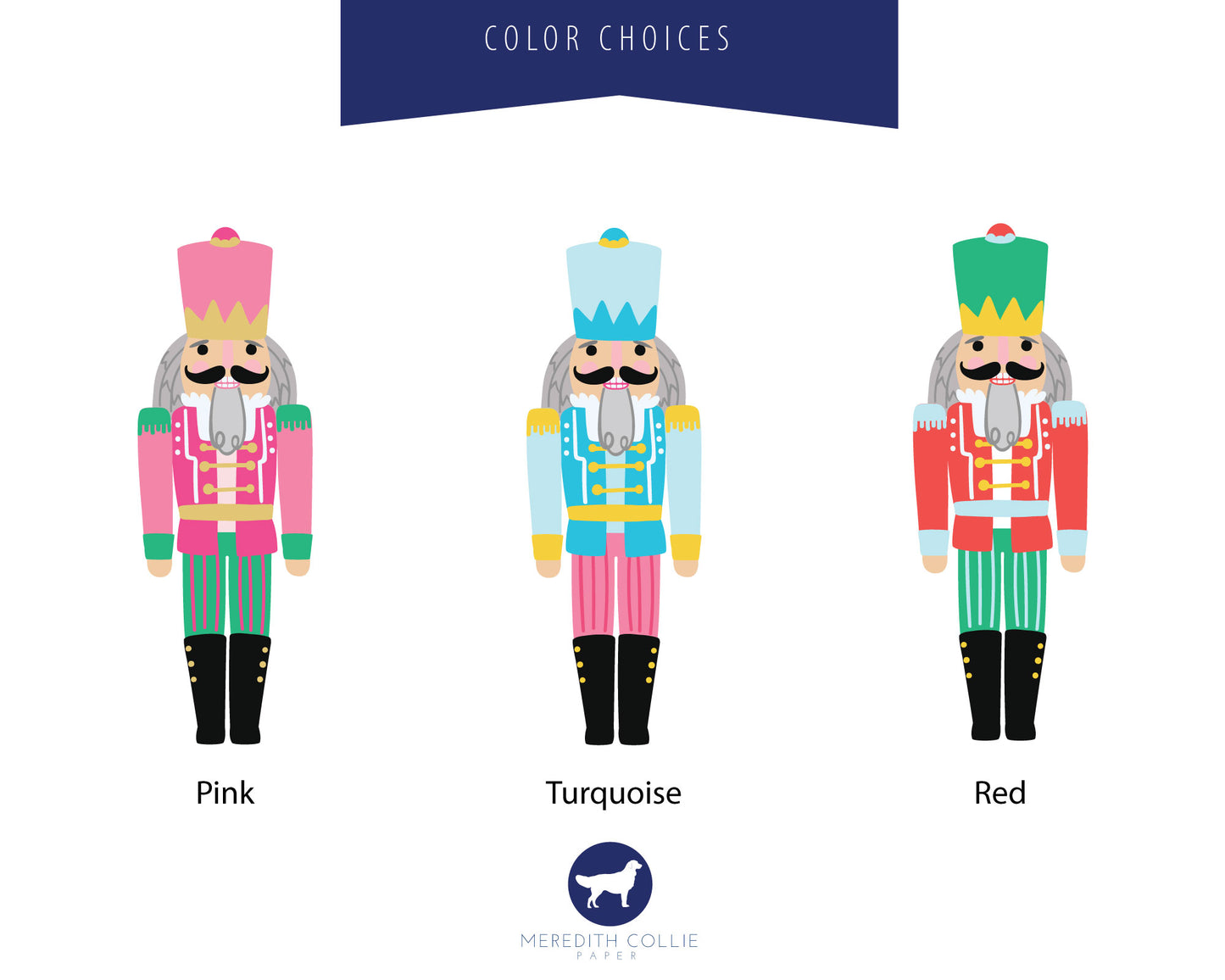 Preppy Nutcracker Holiday Enclosure Cards