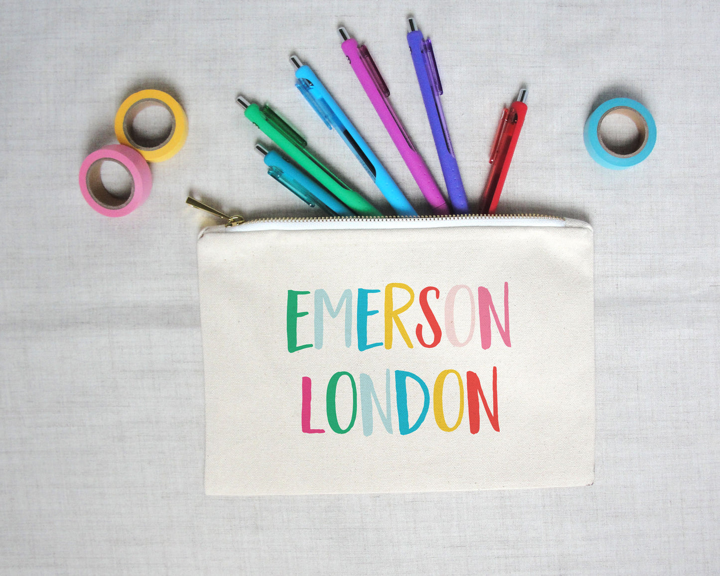 Rainbow Letters Pencil Pouch