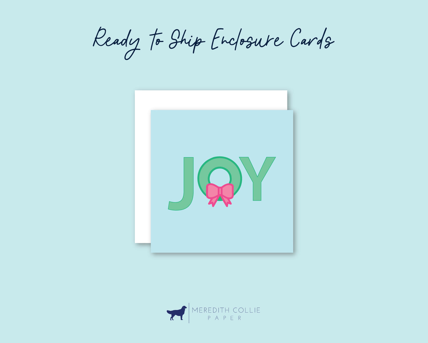 Modern Merry and Bright Holiday Enclosure Cards