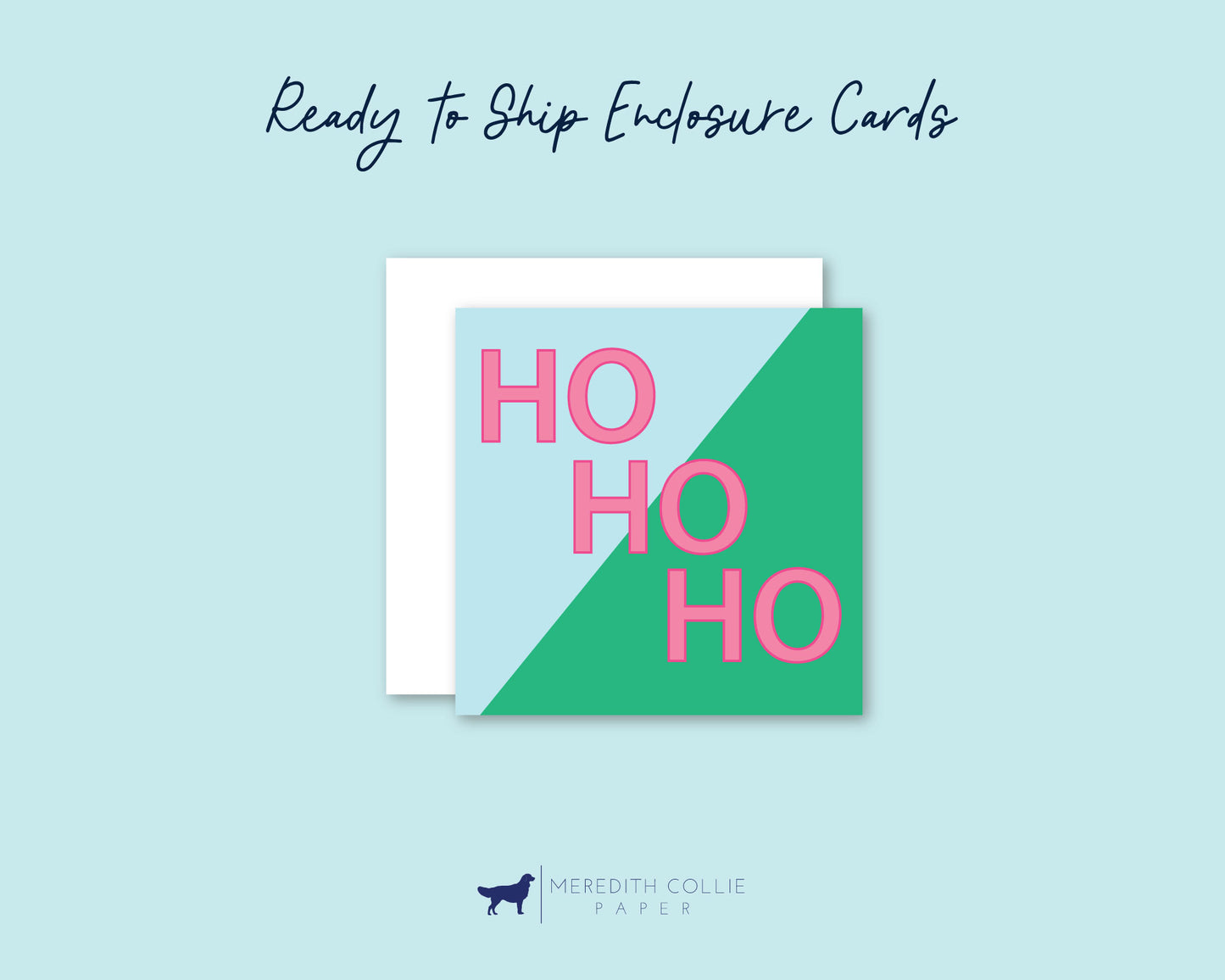 Modern Merry and Bright Holiday Enclosure Cards