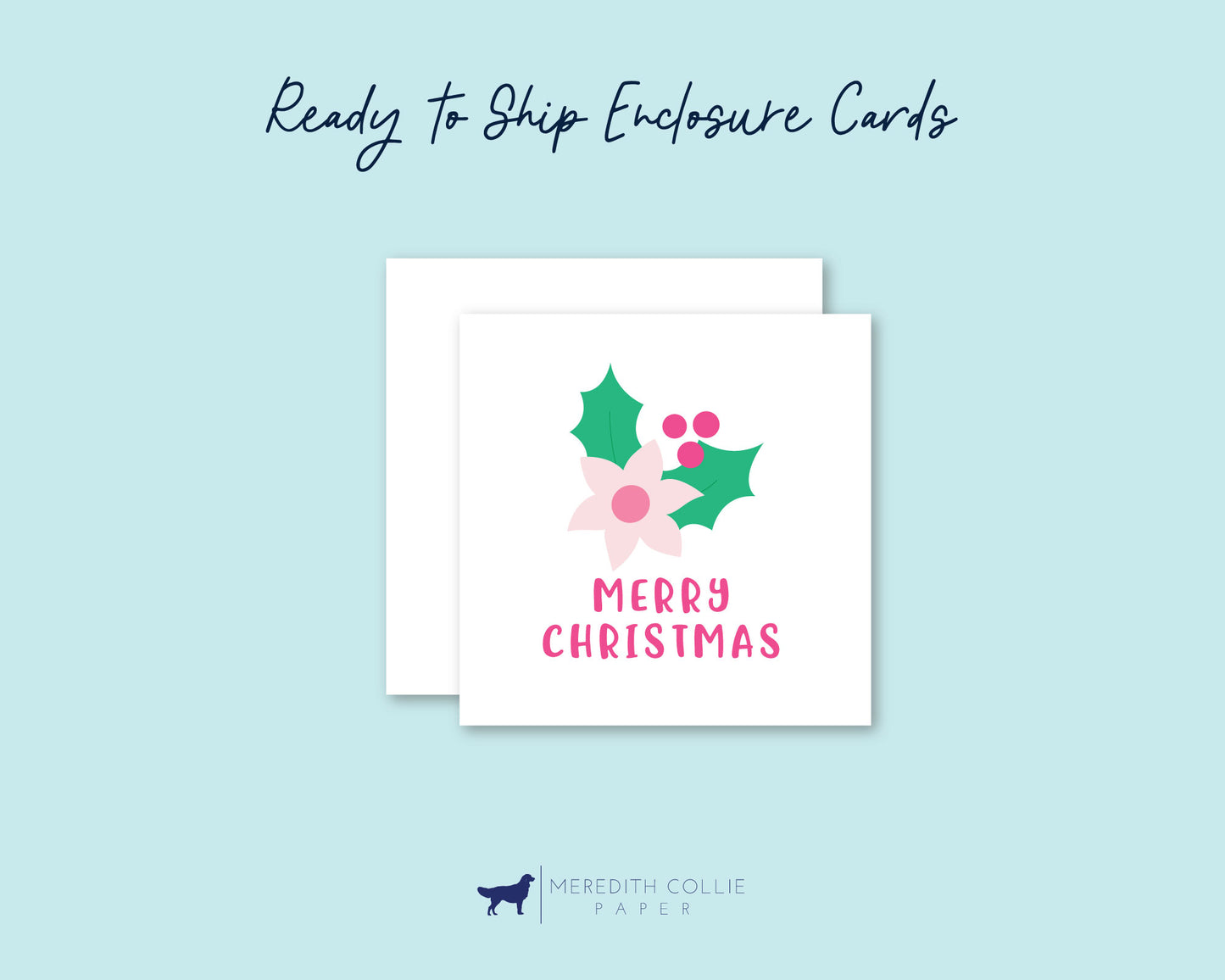 Preppy Christmas Enclosure Cards