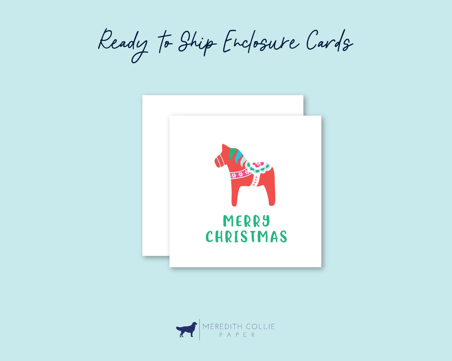 Preppy Christmas Enclosure Cards