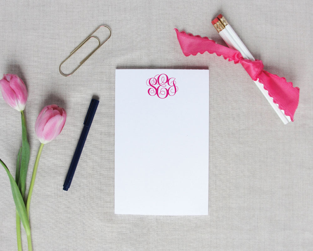 Script Monogram Notepad - Medium / Meredith Collie Paper