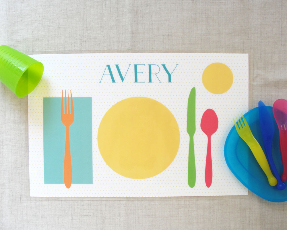 Learn to Set the Table Placemats | Meredith Collie Paper