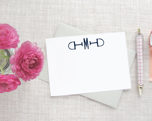 Snaffle Bit Monogram Stationery / Meredith Collie Paper