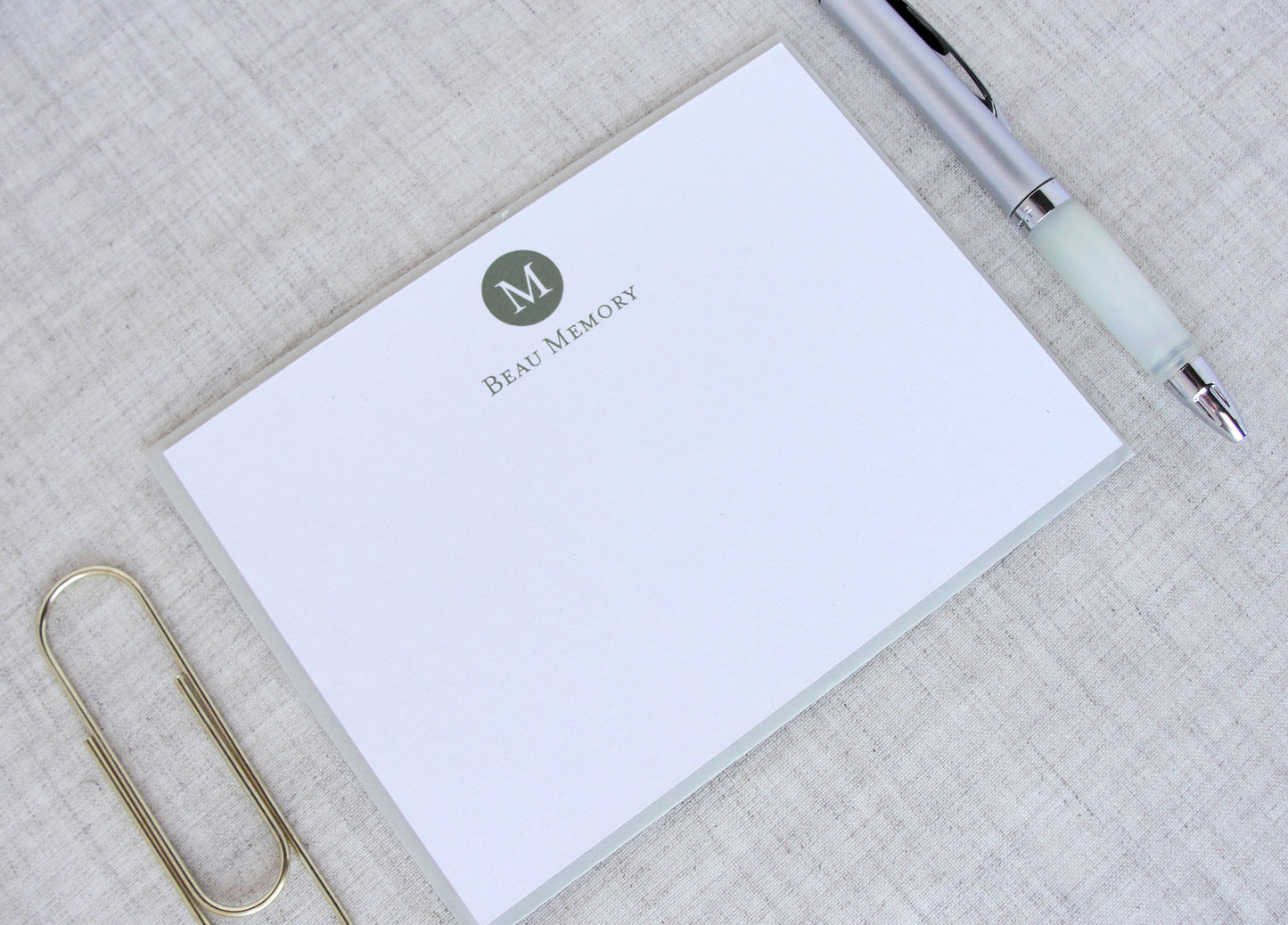 Single Initial Monogram Stationery | Meredith Collie Paper