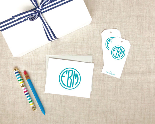 Monogram Folded Stationery Gift Set