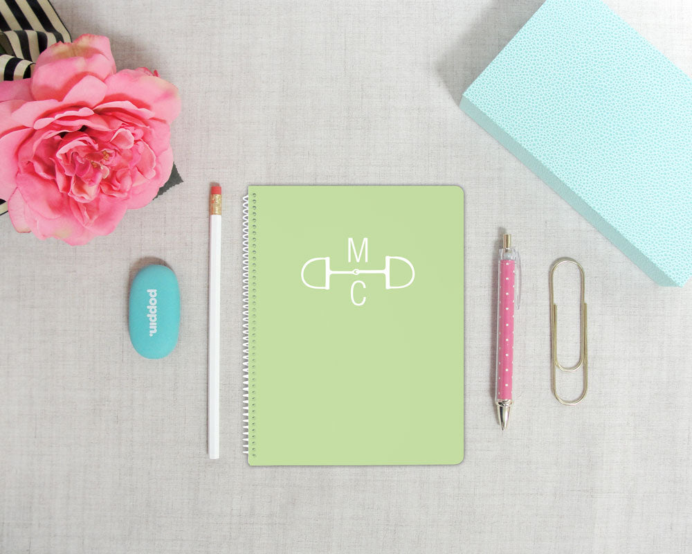 Equestrian Monogram Spiral Notebook - Mini / Meredith Collie Paper