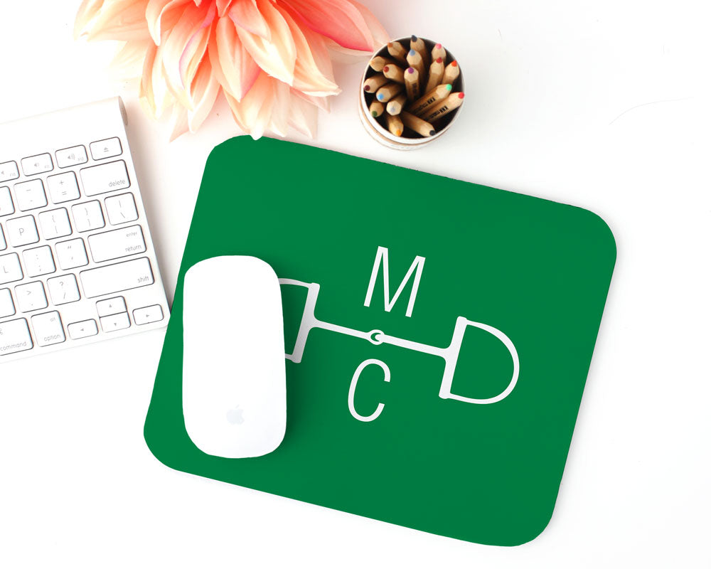 Equestrian Monogram Mousepad - Rectangle / Meredith Collie Paper